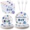 96-Piece Houston Baby Shower Tableware Set – Serves 24 Guests (Space Baby)